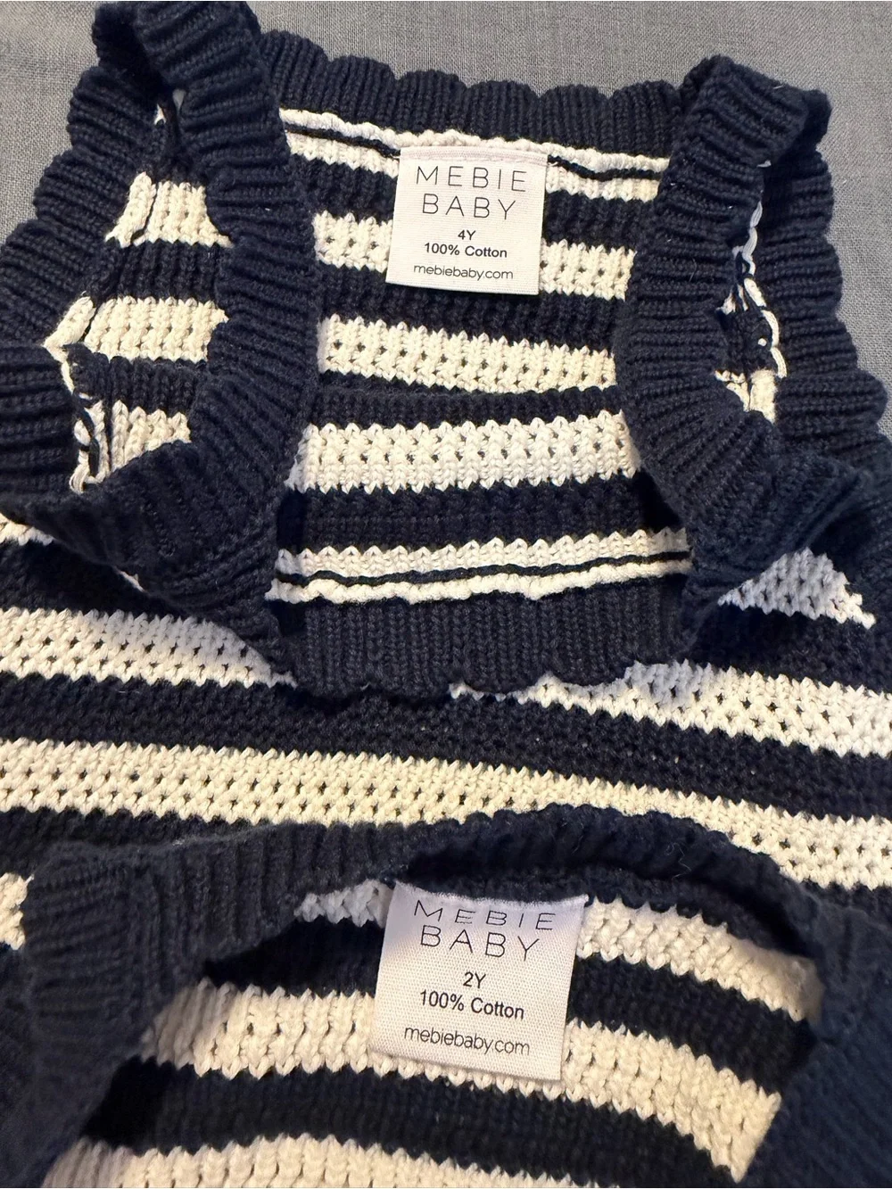 New!!! Striped Navy and White Knit Sundress for Girls